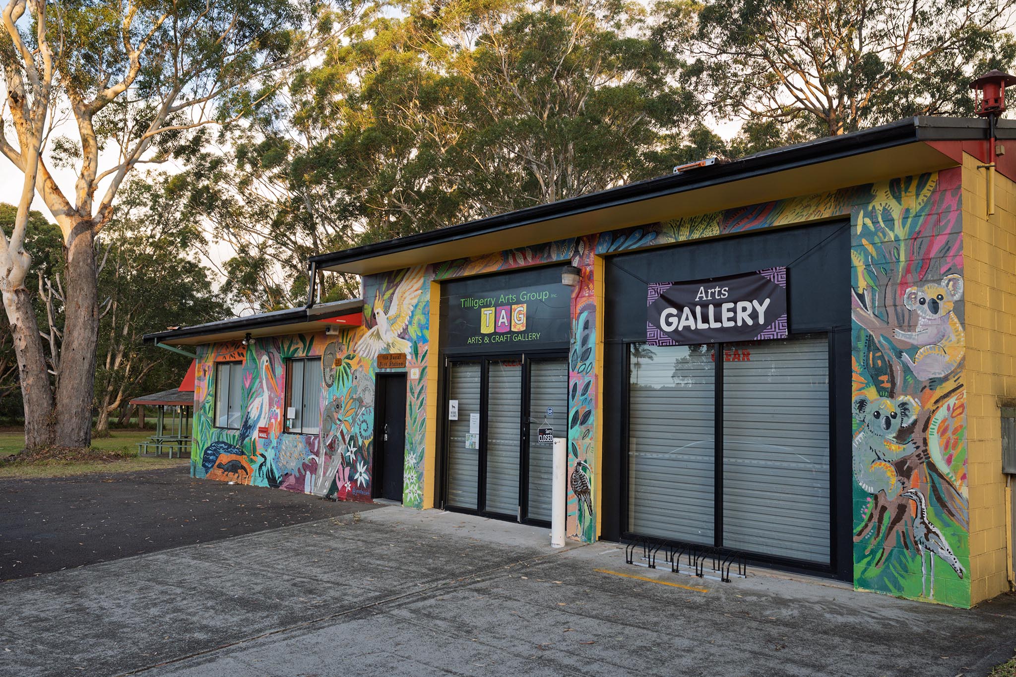 TAG Gallery building viewed from the street in Lemon Tree Passage.
