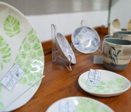 Hand Made Pottery displayed at the Tilligerry Arts Group Gallery in Lemon Tree Passage.