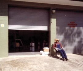 Early days of TAG Gallery following the conversion of the former fire station. TAG Gallery shortly after opening in the former Lemon Tree Passage Rural Fire Brigade building.