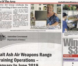 Newspaper coverage celebrating the gallery's refurbishment and new façade. 2019 newspaper article featuring the refurbishment and official unveiling of TAG Gallery.